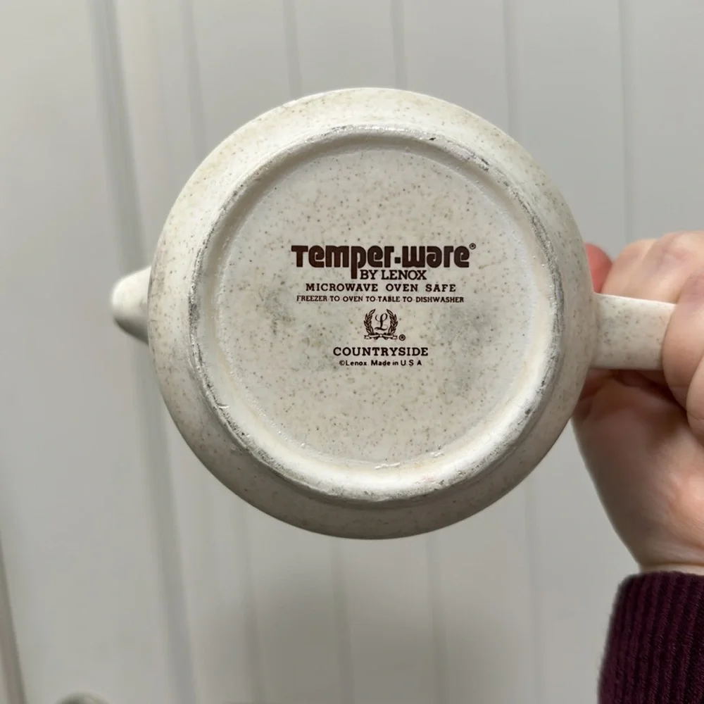 70s Vintage LENOX Temperware Countryside Creamer Pitcher